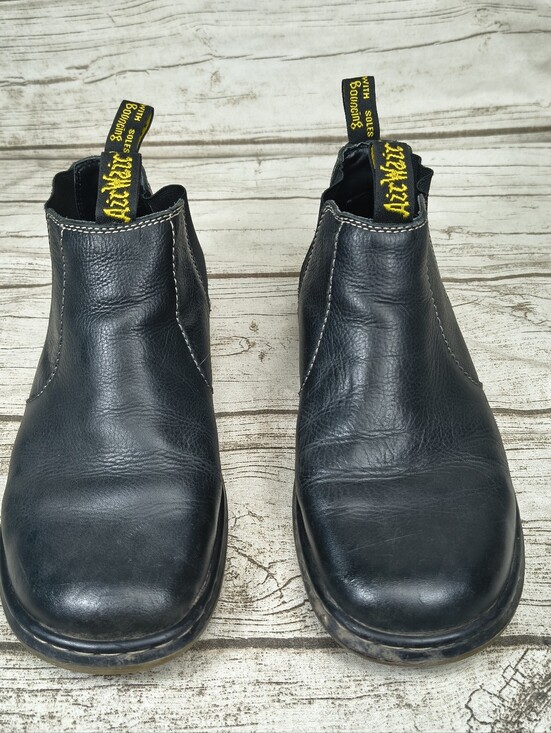 Dr. Martens Shoes - Dr Martens Lette Black Leather Slip On Chelsea Boots Women Size 9
